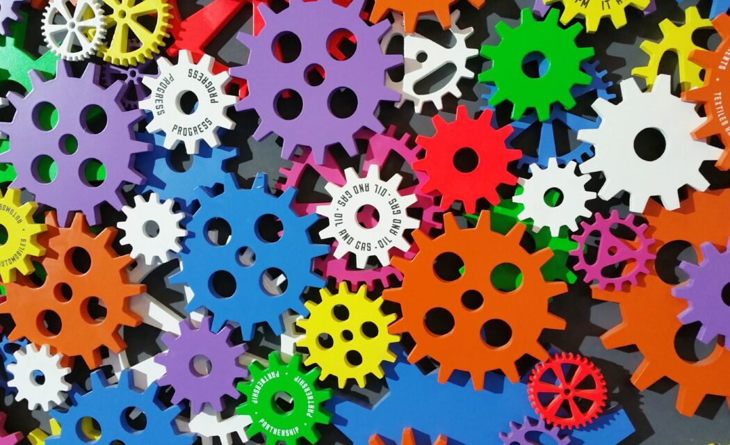 colorful machinery mechanism